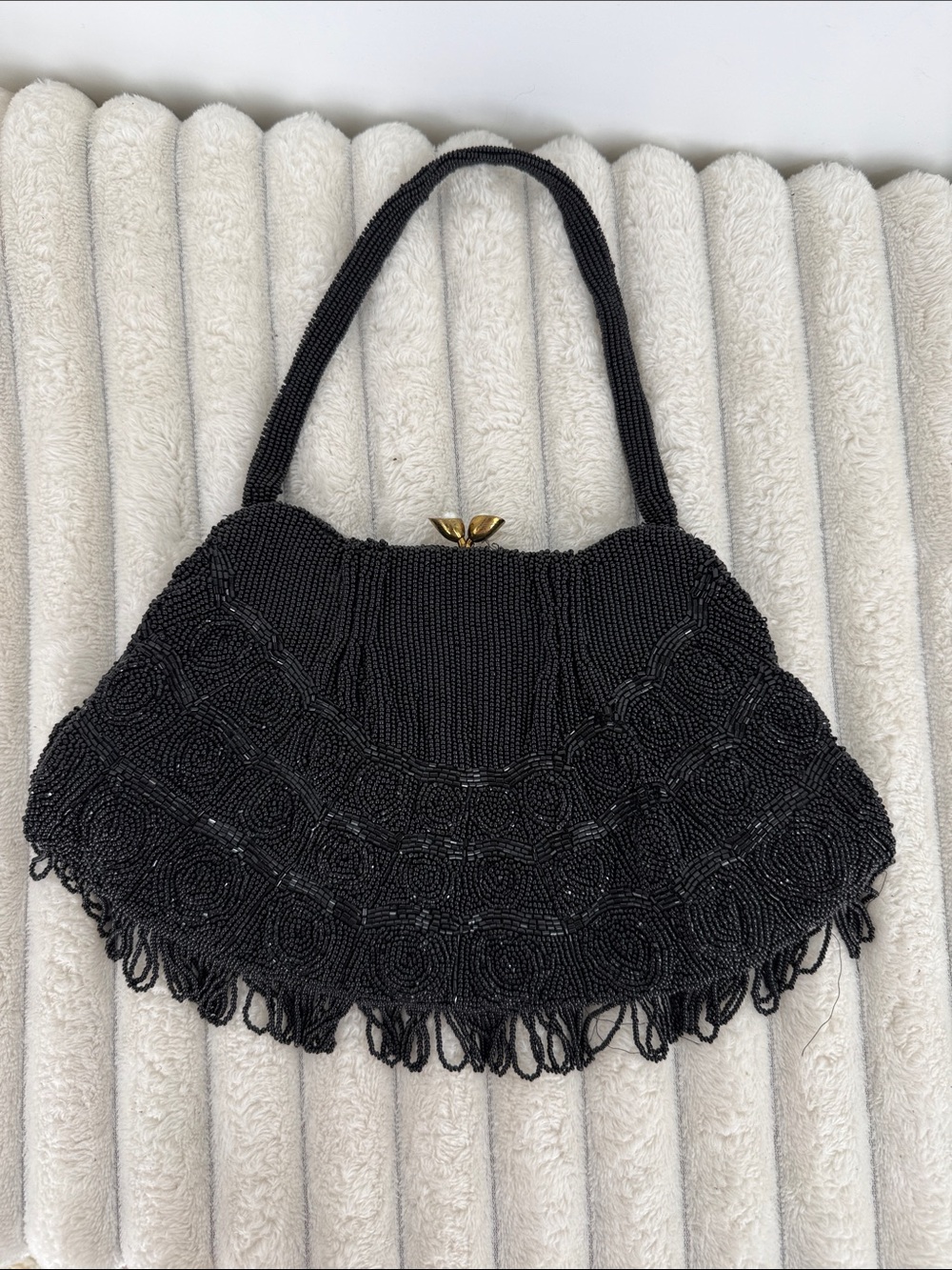 Vtg 1950s Cecile Maison Beaded Handbag with clasp
